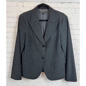 LAFAYETTE 148 NEW YORK dark gray wool blend lined blazer jacket size 10